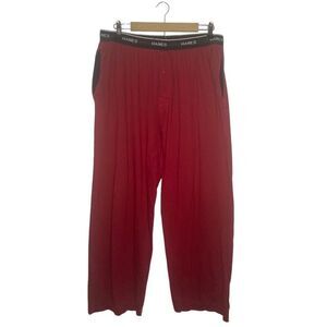 Hanes Mens Pajama Pants Red